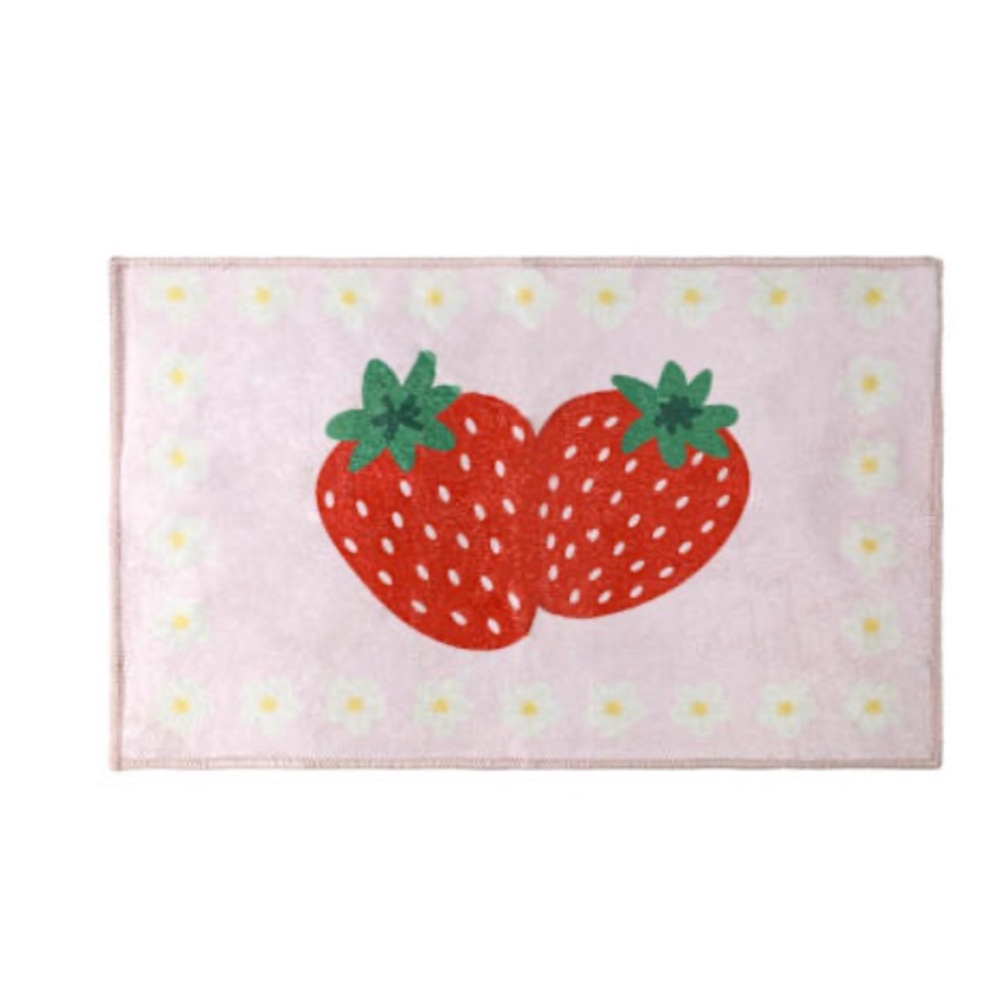 Strawberry Pink Washable Rug